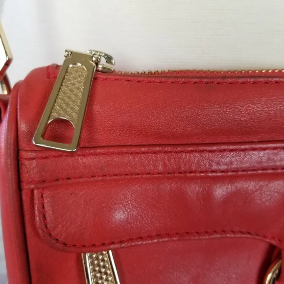 Rebecca Minkoff Mini Mac Orange Leather Crossbody Handbag - Picture 11 of 12